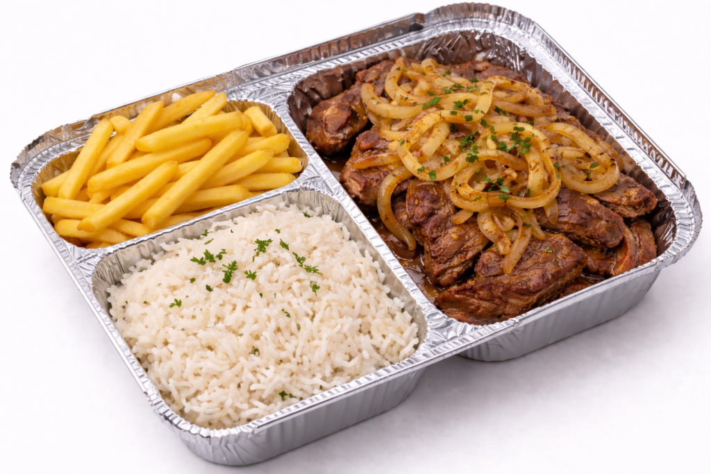 Bife acebolado